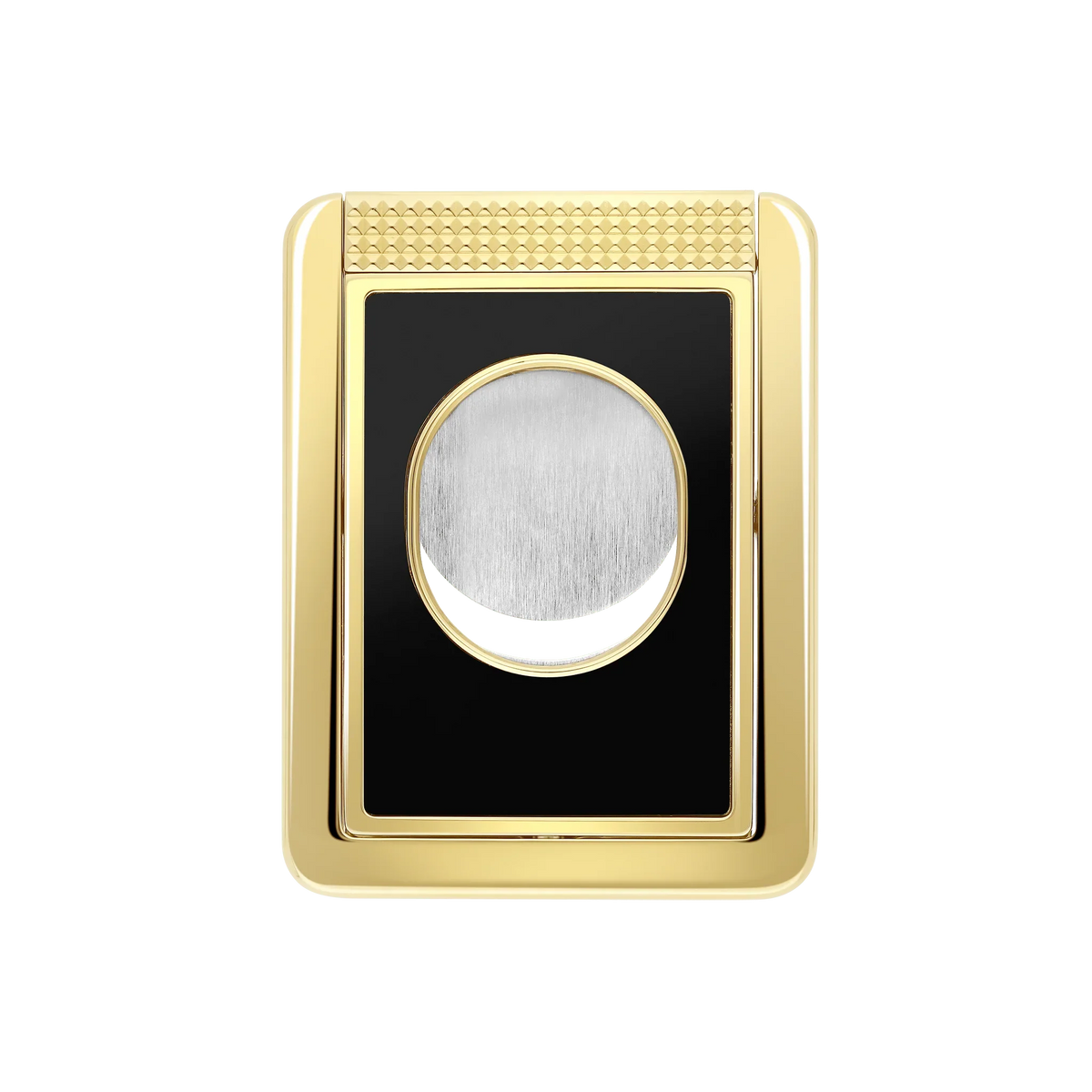 S.T. DUPONT Cigar Cutter/Coupe Cigare Chrome Yellow Gold & Black Lacquer 003553