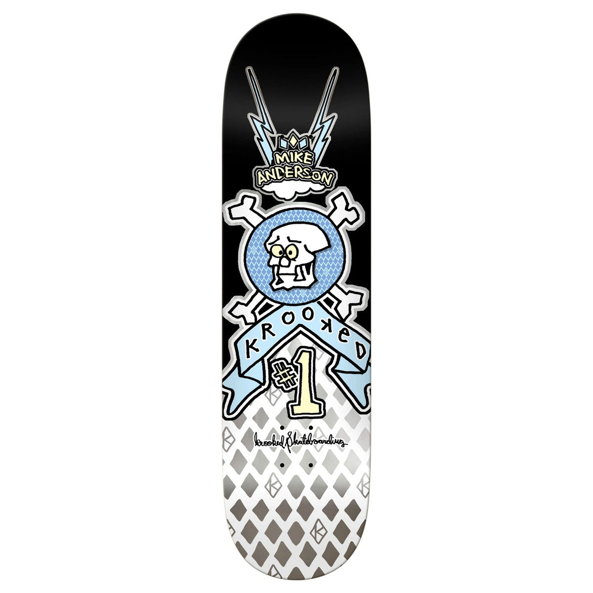 Krooked Skateboard Deck Manderson Redux 8.38" x 32"