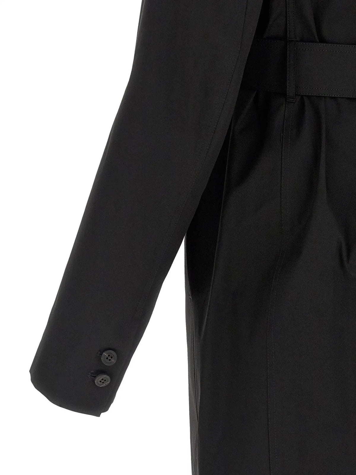 Rick Owens Black Cotton Coat