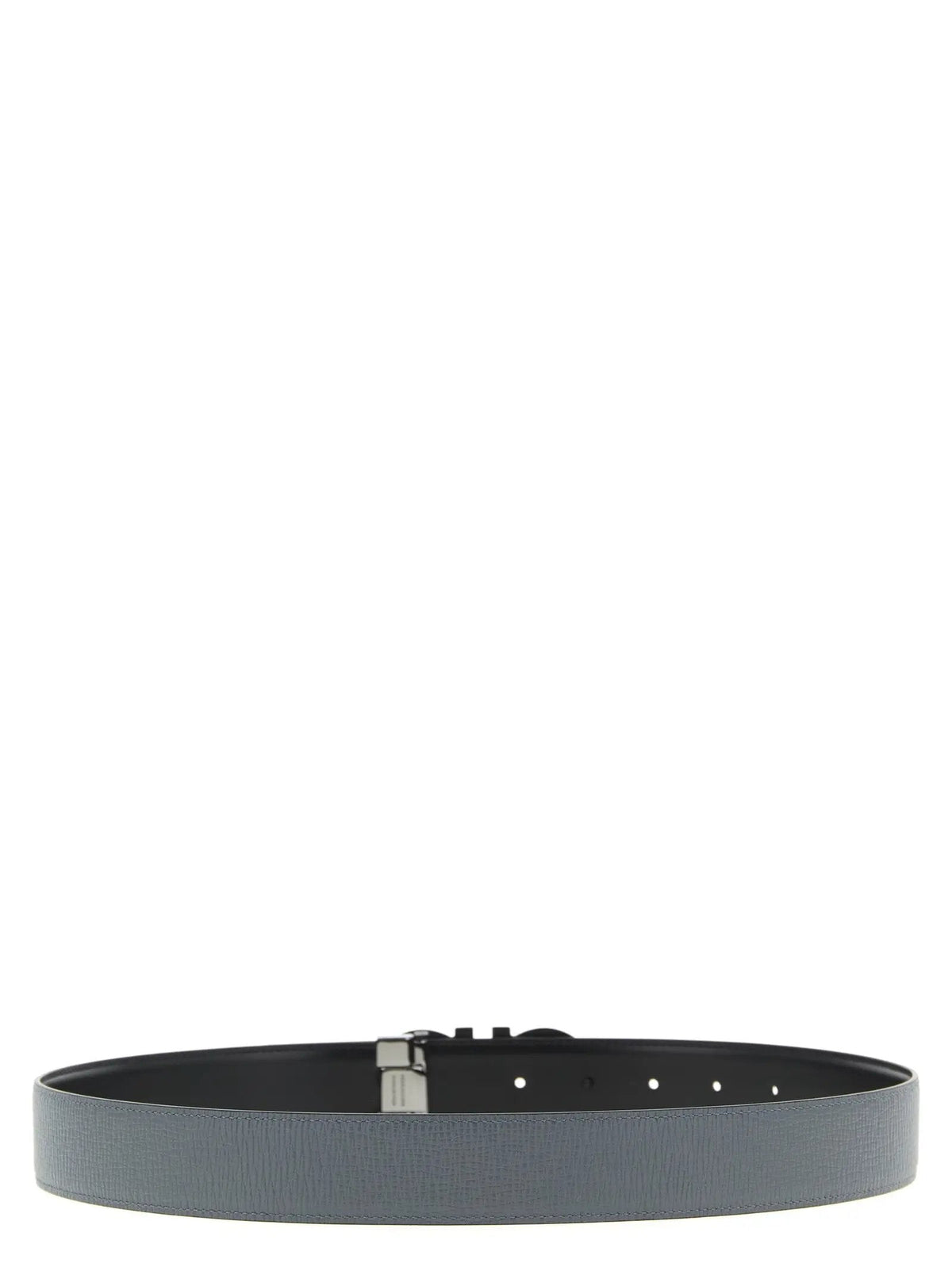 Ferragamo Gray Calfskin Regular Belt