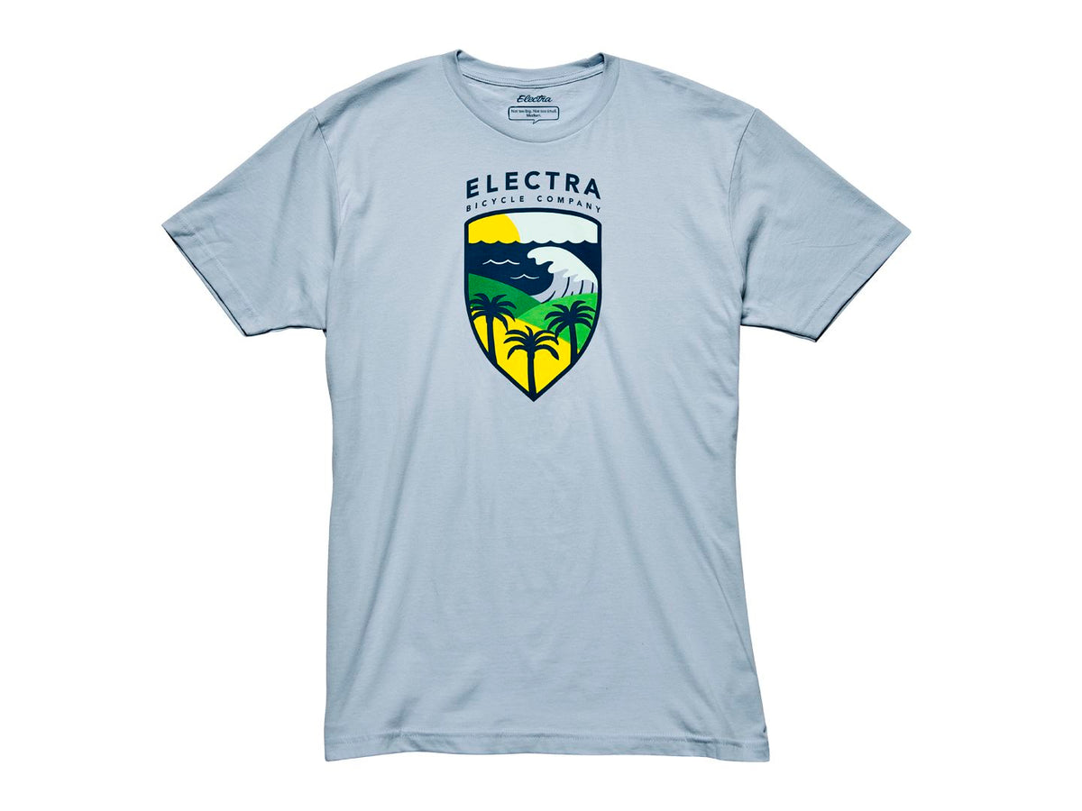 Electra Crest Tee Men Small Light Blue Shirt