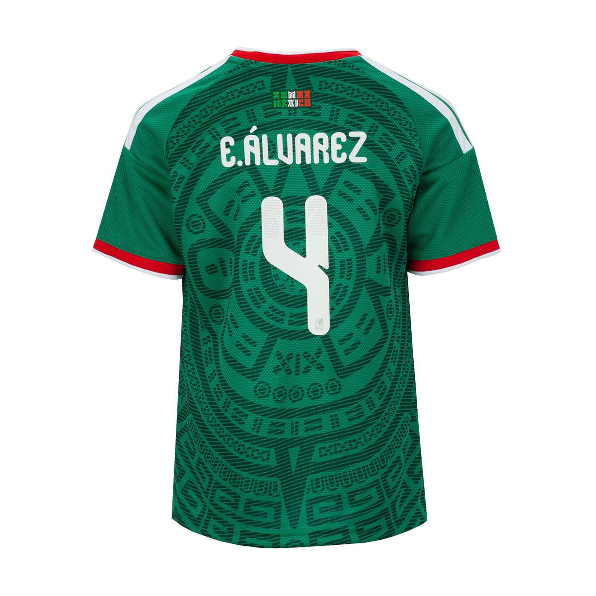 Mexico 26/27 E. Alvarez #4 Replica Home Jersey - Youth