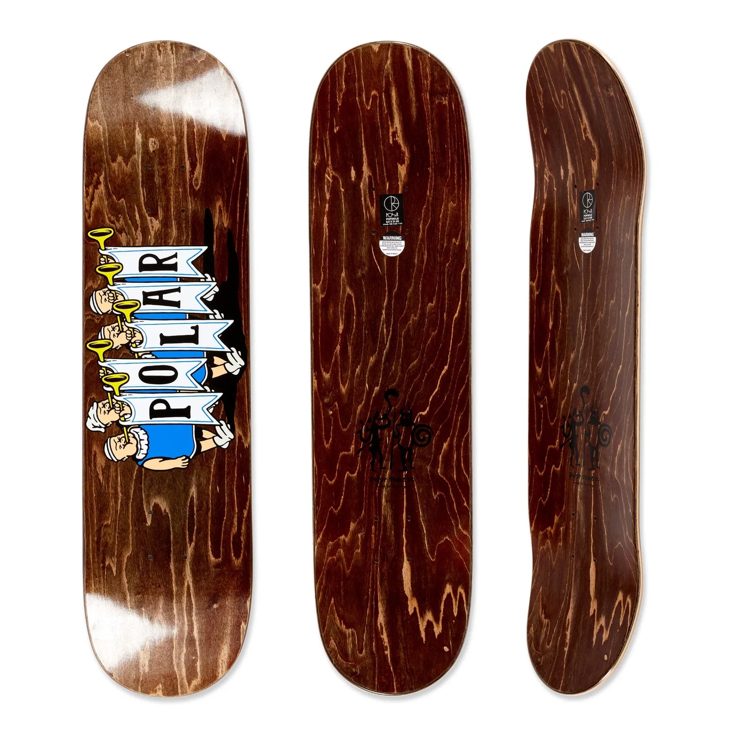 Polar Team Trumpets Skateboard Deck - 8.5" Short