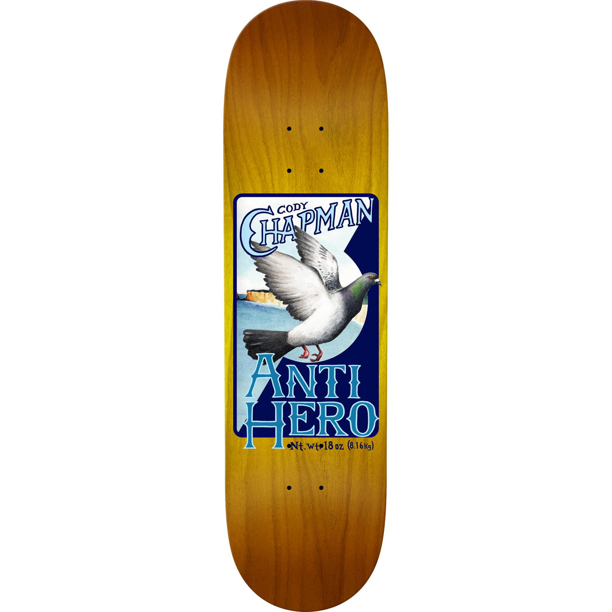 Anti Hero Cody Chapman Homers Skateboard Deck 8.32"