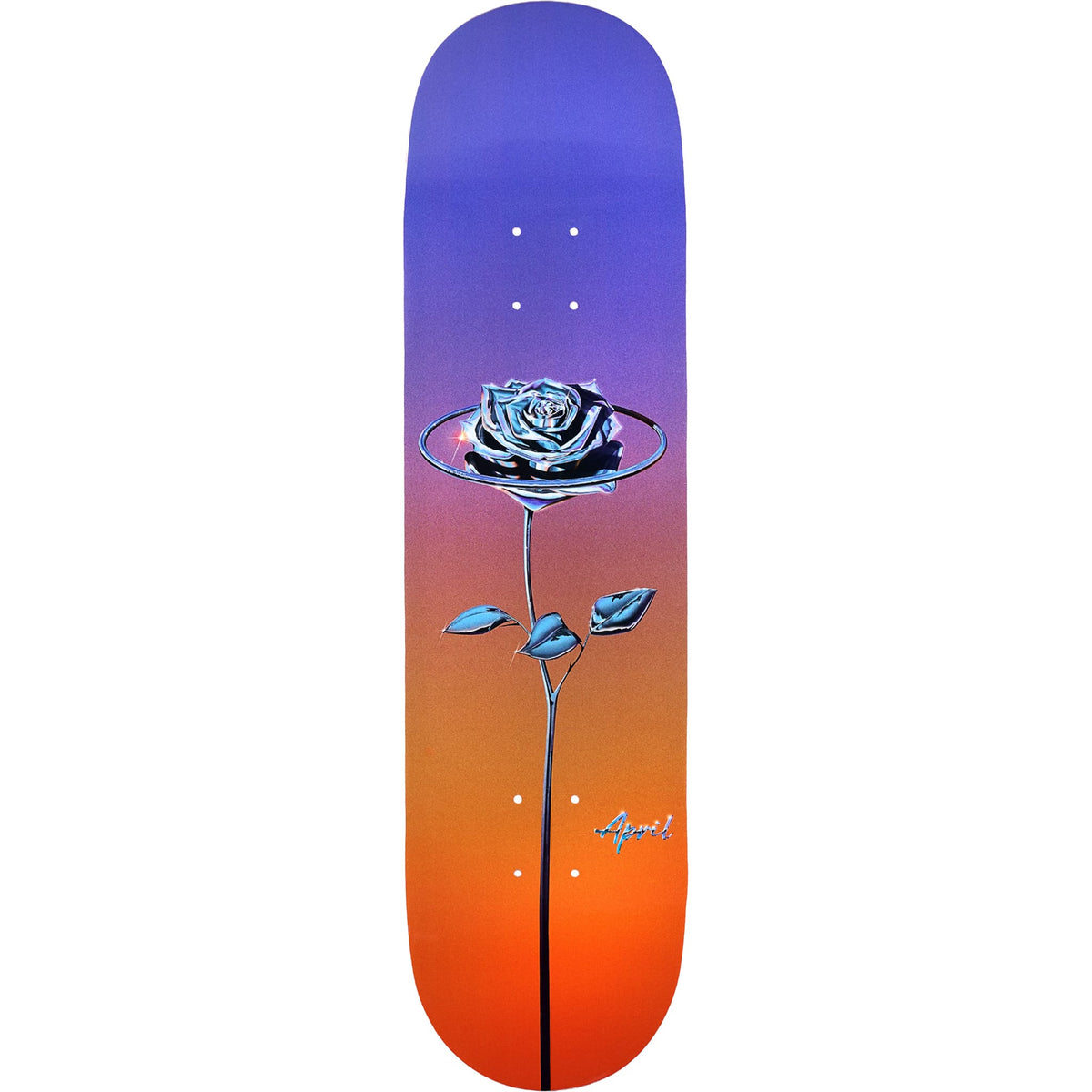 April Chrome Rose Colour Skateboard Deck 8.5"