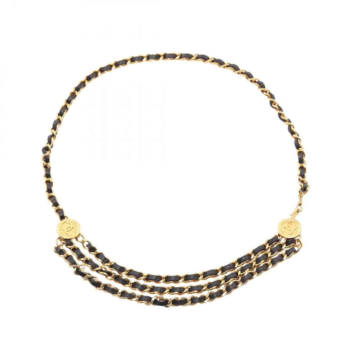 Chanel Belt CC Logo Chain Leather