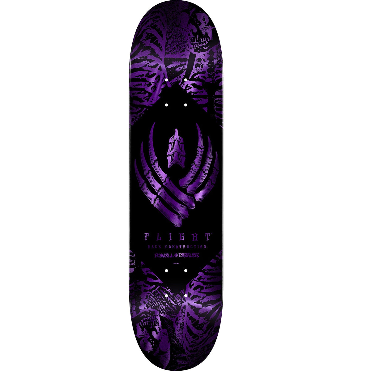 Powell Peralta Skeleton Flight Skateboard Deck - 9.0″ Purple Foil