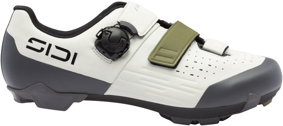 SIDI Silvis XC Clipless Shoes - Mens Ice White/Olive Green 42