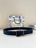 Dior Oblique Belt 35mm Jacquard and Grained Calfskin 208461