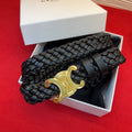 Celine 2026 Arc de Triomphe Belt 3.0cm Braided Leather