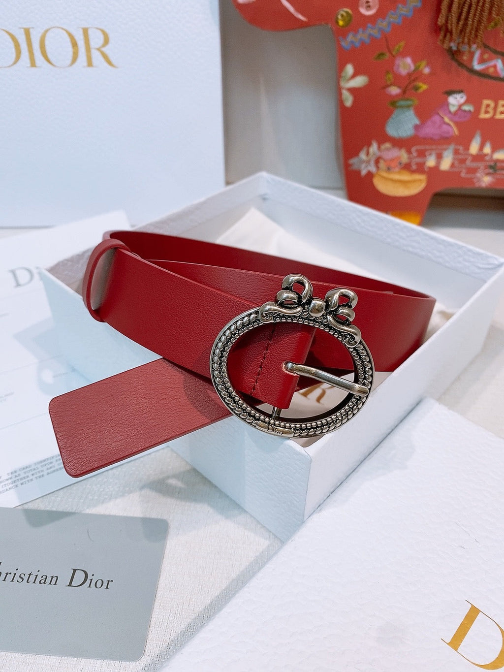 Dior Médaillon Belt 30mm With Bow Calfskin 207707