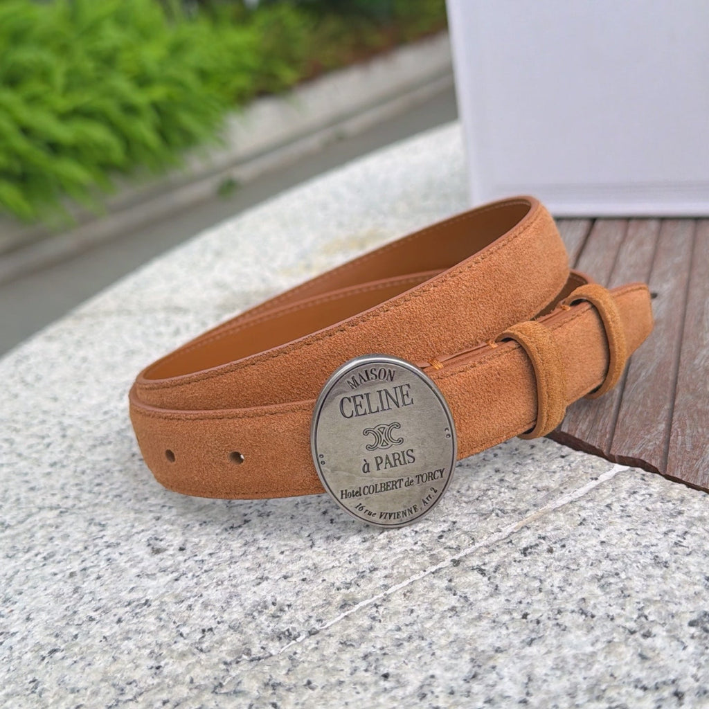 Celine 2026 Belt 2.5cm Suede